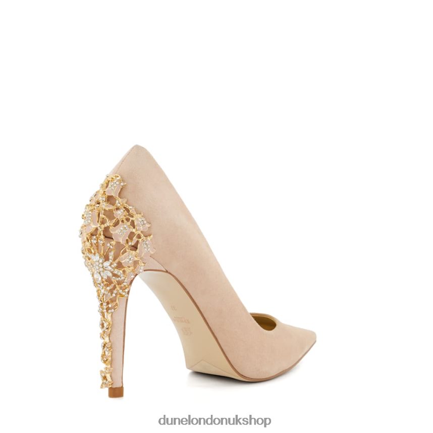 Enamel-Stiletto Suede Courts Women N4BBPB44 Dune London Audley Nude