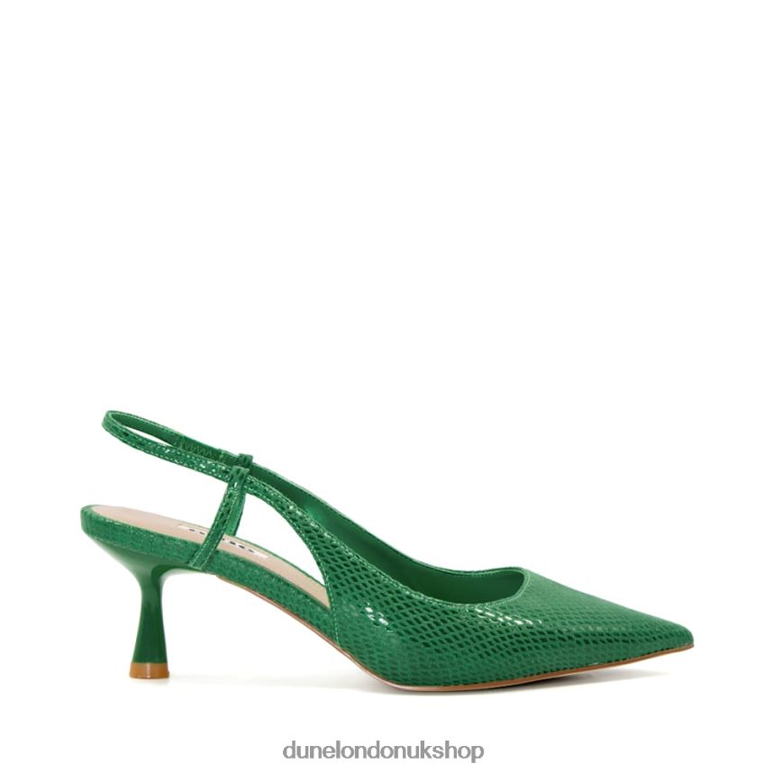 Flare-Heel Court Shoes Women N4BBPB592 Dune London Clip Green