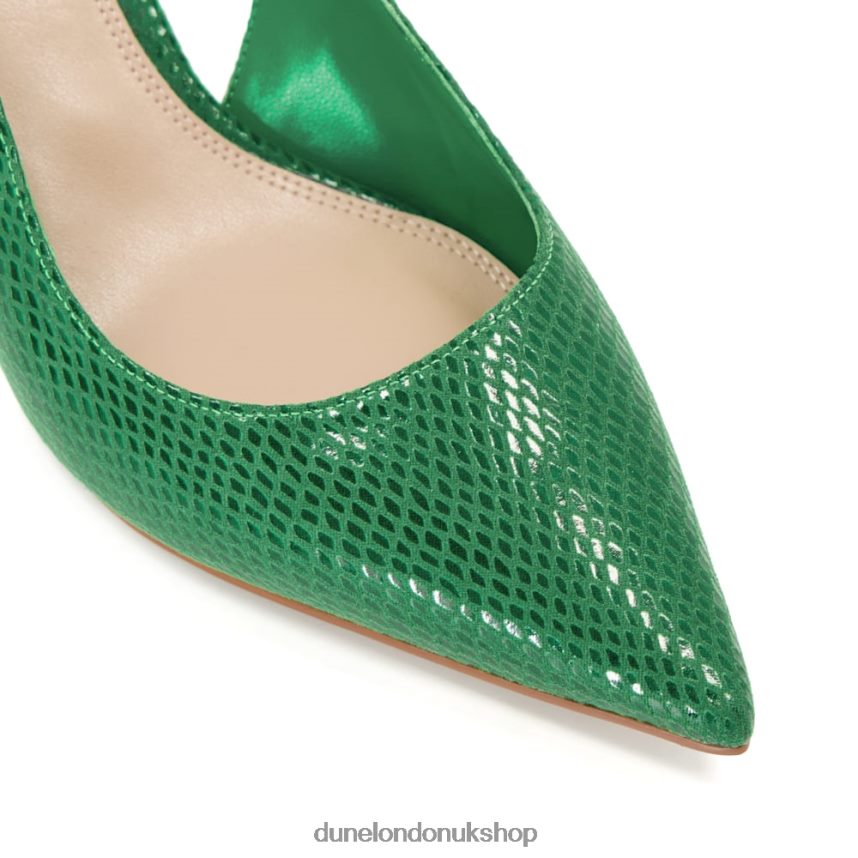 Flare-Heel Court Shoes Women N4BBPB592 Dune London Clip Green