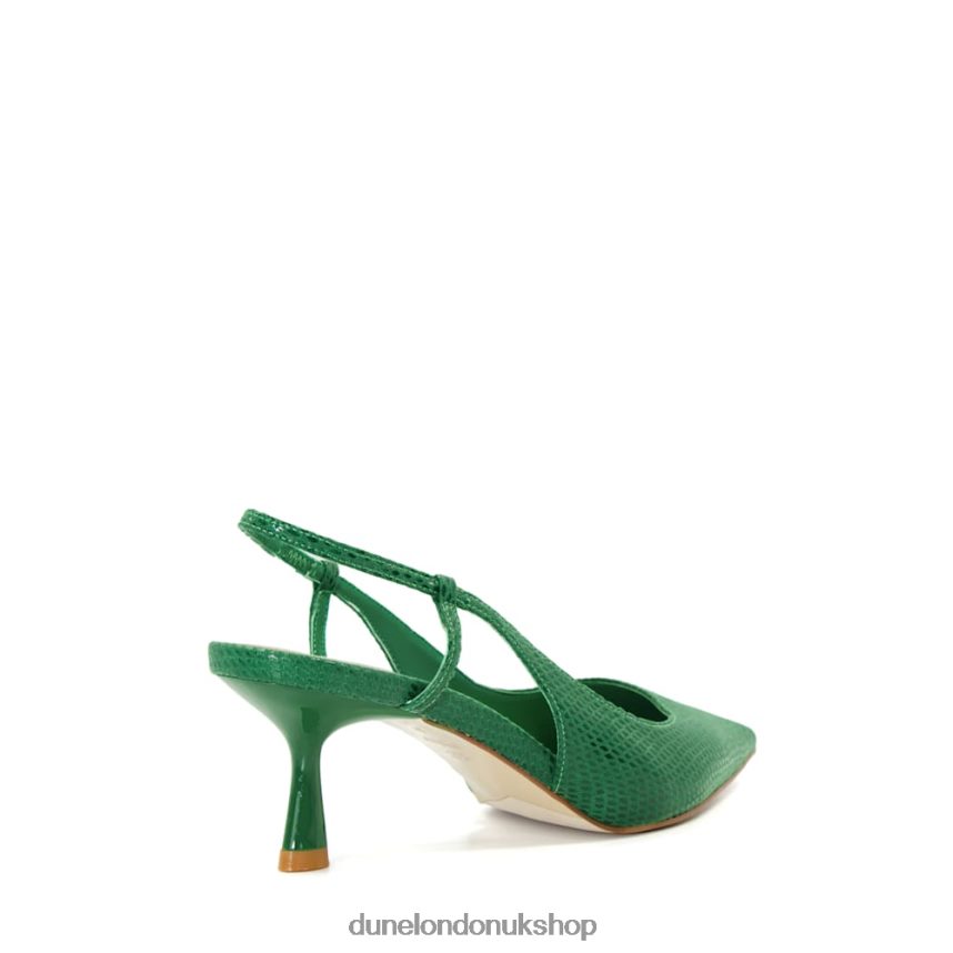 Flare-Heel Court Shoes Women N4BBPB592 Dune London Clip Green