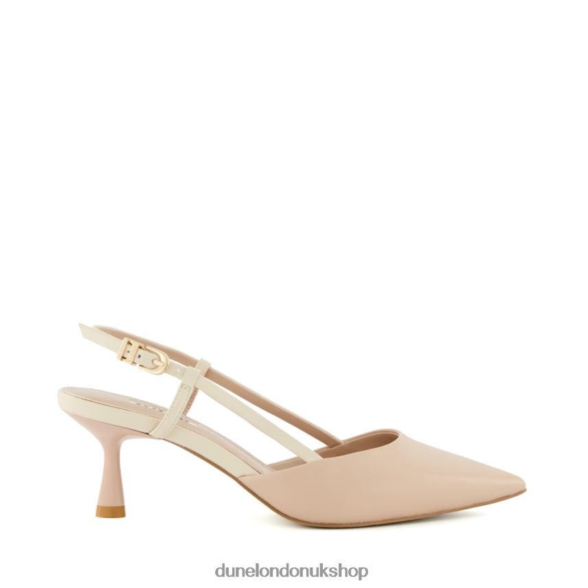 Flare-Heel Slingback Court Shoes Women N4BBPB446 Dune London Classify Nude