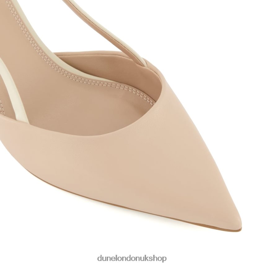 Flare-Heel Slingback Court Shoes Women N4BBPB446 Dune London Classify Nude