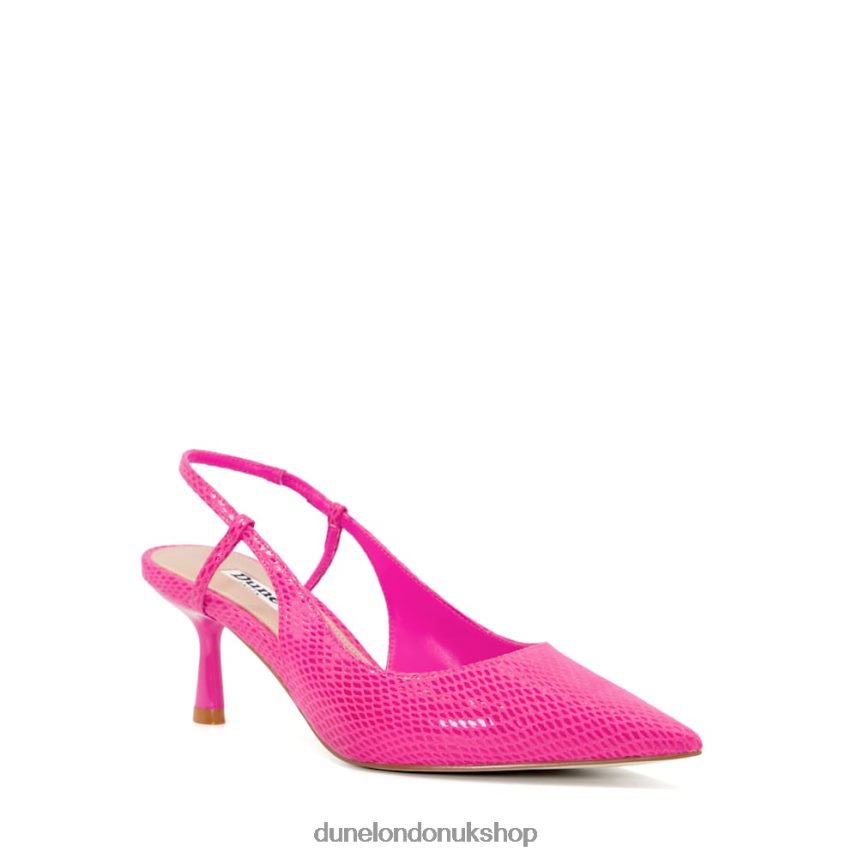 Flare-Heel Slingback Court Shoes Women N4BBPB487 Dune London Clip Pink - Click Image to Close