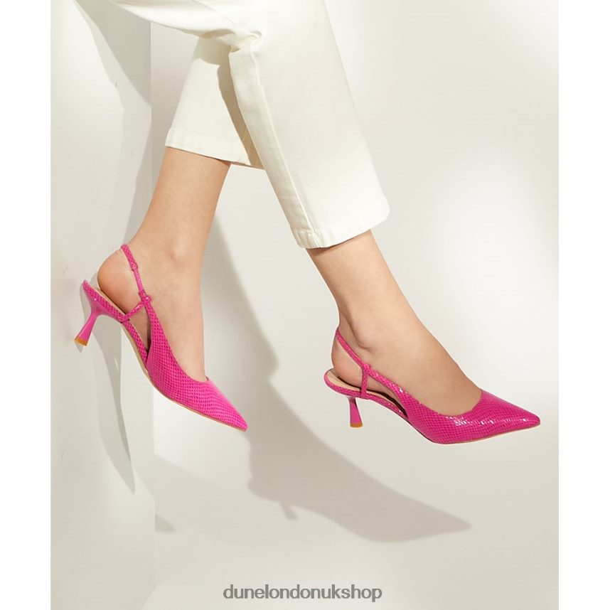 Flare-Heel Slingback Court Shoes Women N4BBPB487 Dune London Clip Pink