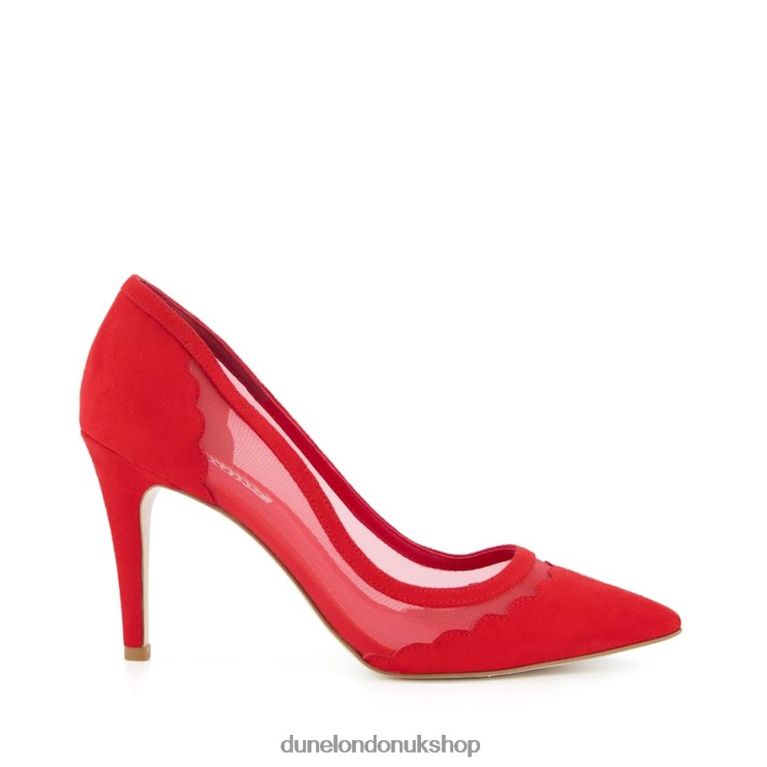 Mesh Detail Court Shoes Women N4BBPB610 Dune London Bayla Red