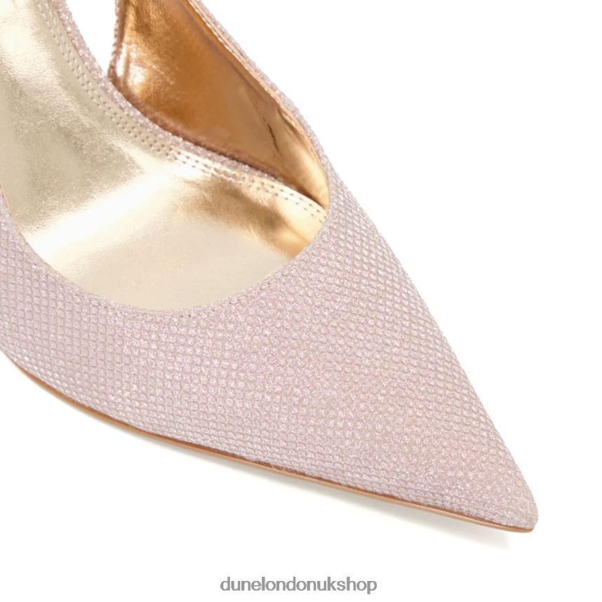 Metallic Slingback Court Shoes Women N4BBPB576 Dune London Cabanna Rose Gold