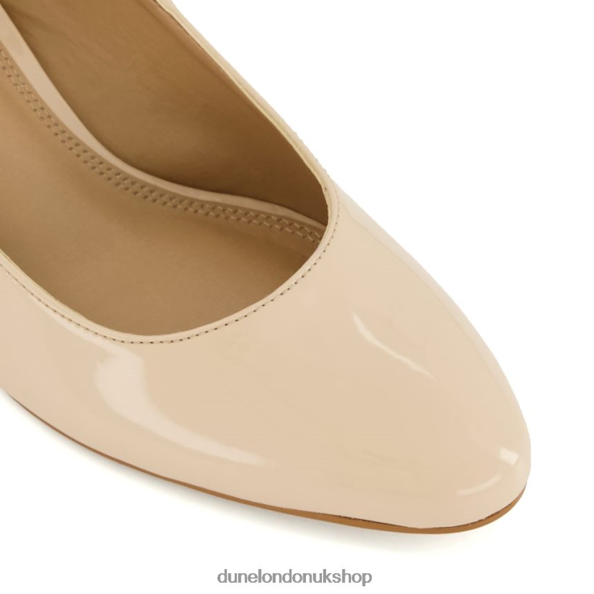 Patent Block-Heel Mary Jane Courts Women N4BBPB91 Dune London Alenna Nude