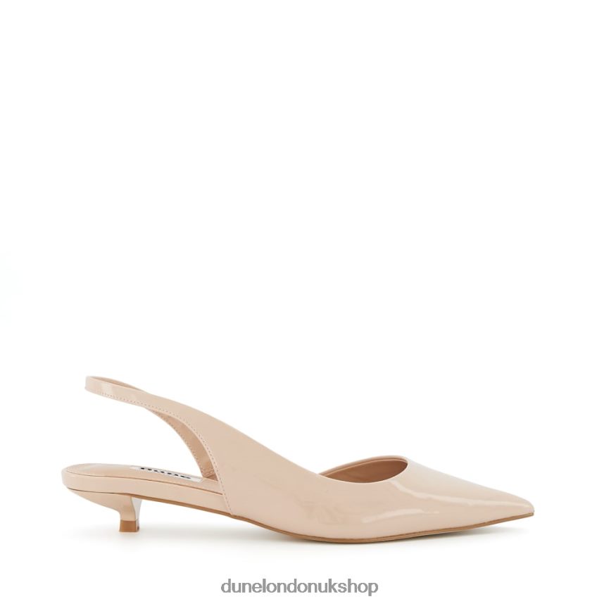 Patent Kitten-Heel Slingback Courts Women N4BBPB20 Dune London Calmer Nude