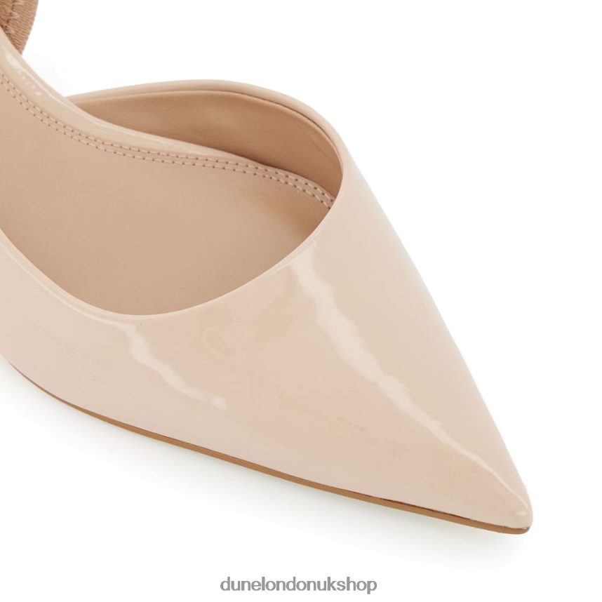 Patent Kitten-Heel Slingback Courts Women N4BBPB20 Dune London Calmer Nude