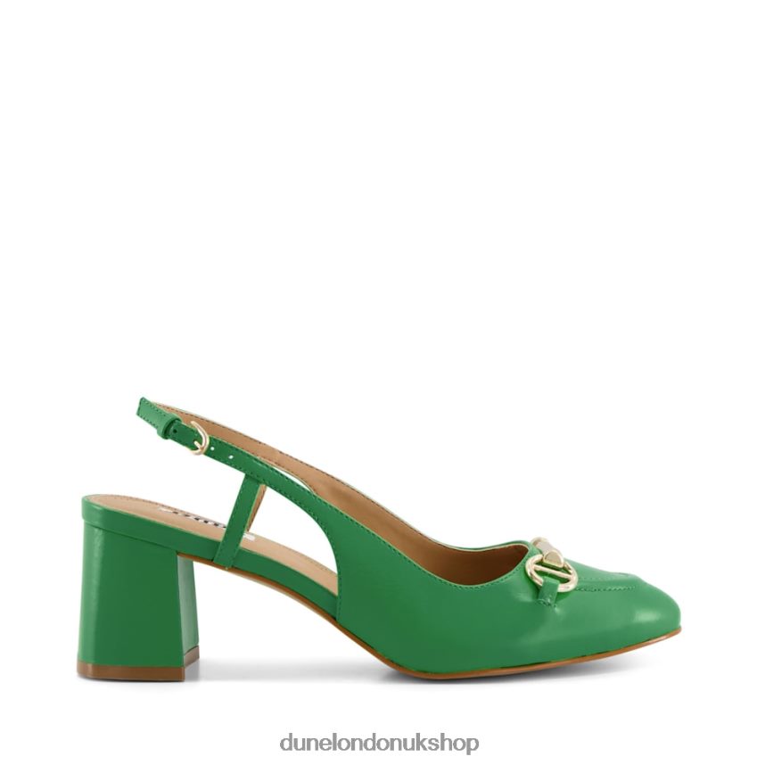 Snaffle-Trim Block-Heel Slingback Courts Women N4BBPB350 Dune London Cassie Green