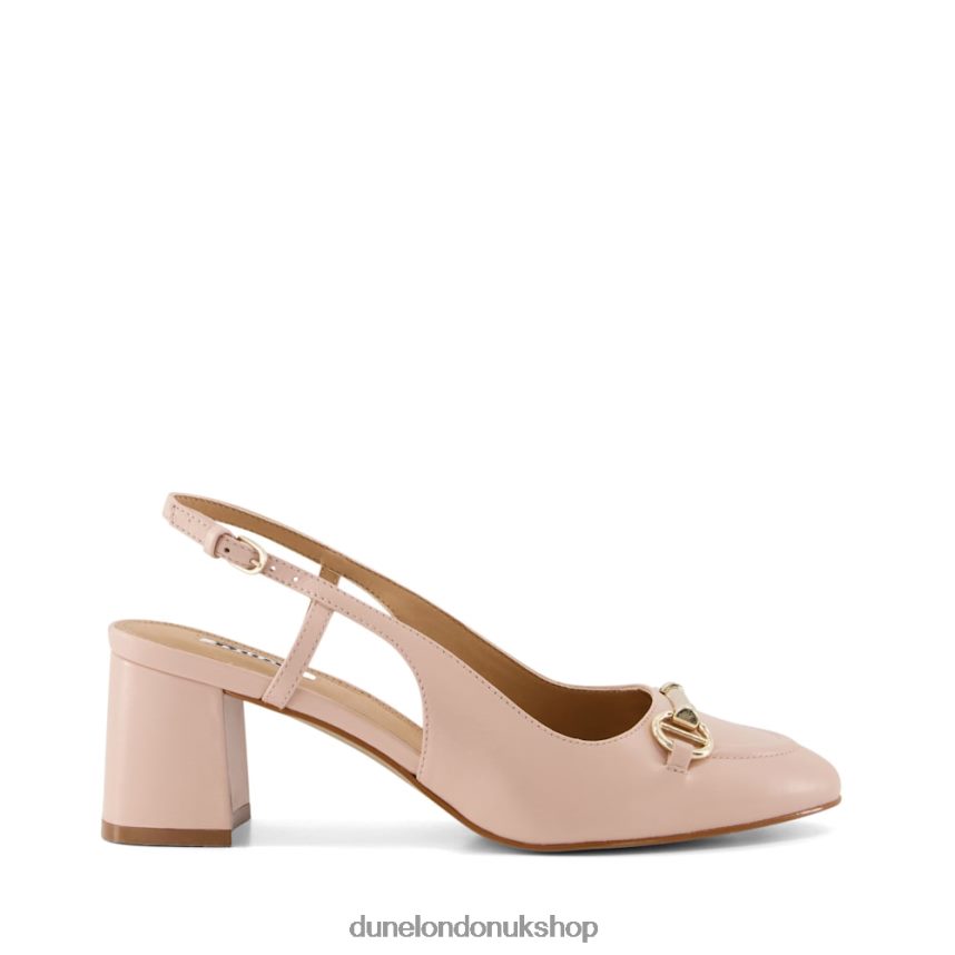 Snaffle-Trim Block-Heel Slingback Courts Women N4BBPB507 Dune London Cassie Nude