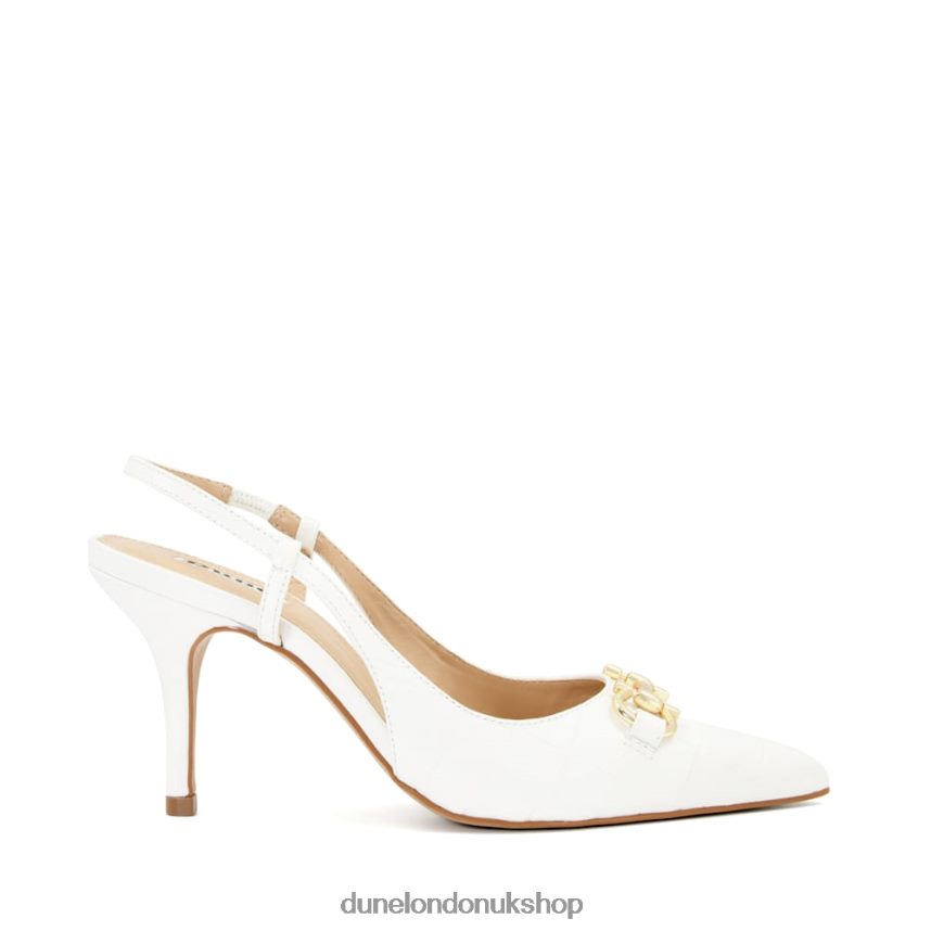 Snaffle-Trim Slingback Courts Women N4BBPB628 Dune London Click White