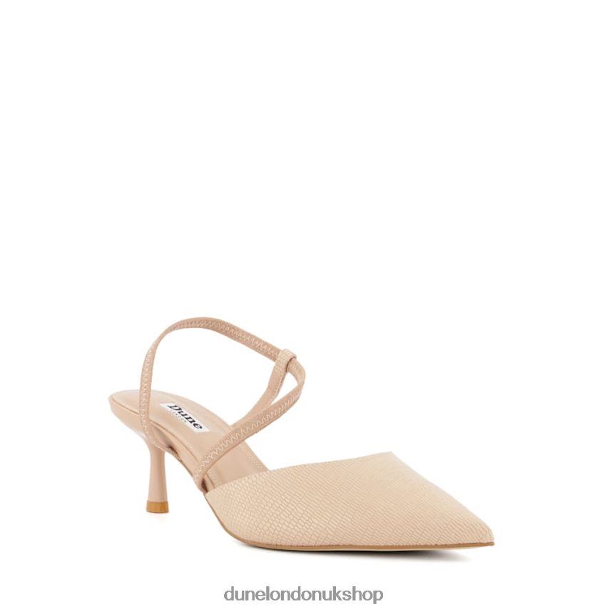 Wide Fit Flare-Heel Courts Women N4BBPB74 Dune London Citrus Nude - Click Image to Close