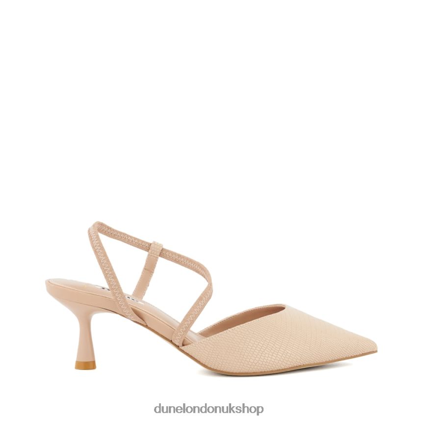 Wide Fit Flare-Heel Courts Women N4BBPB74 Dune London Citrus Nude