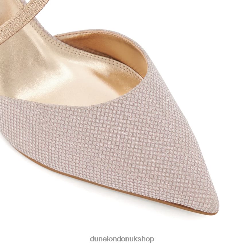 Wide Fit Flare-Heel Courts Women N4BBPB75 Dune London Citrus Rose Gold