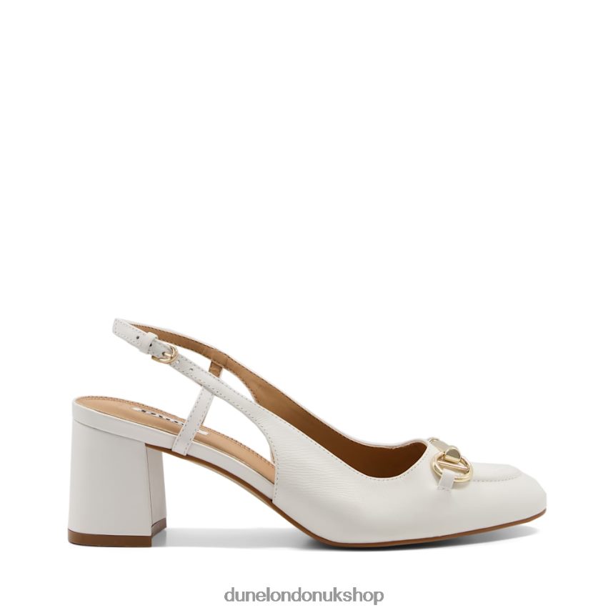 Wide Fit Sling-Back Court Shoes Women N4BBPB344 Dune London Cassie White