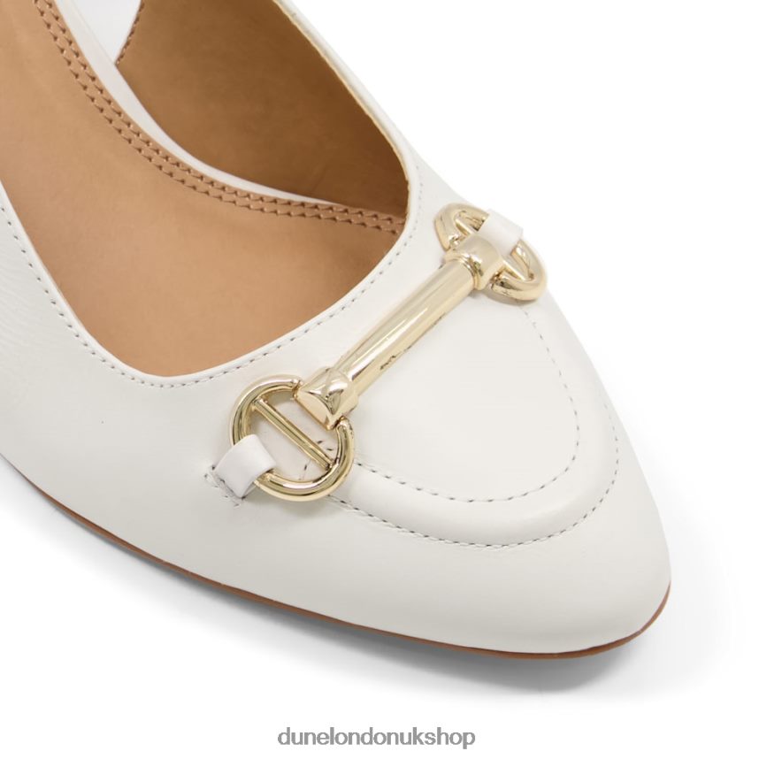 Wide Fit Sling-Back Court Shoes Women N4BBPB344 Dune London Cassie White