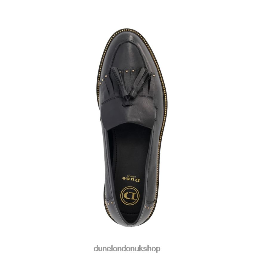 Apron Tassel Loafers Women N4BBPB616 Dune London Glendas Black