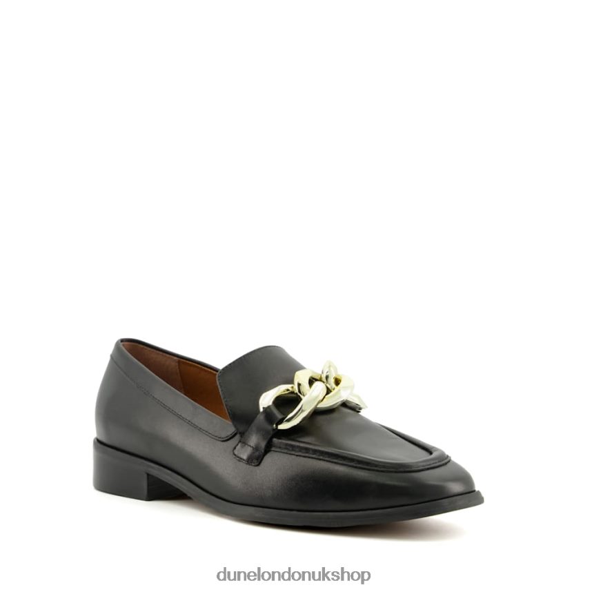 Chain-Trim Loafers Women N4BBPB92 Dune London Glimpse Black