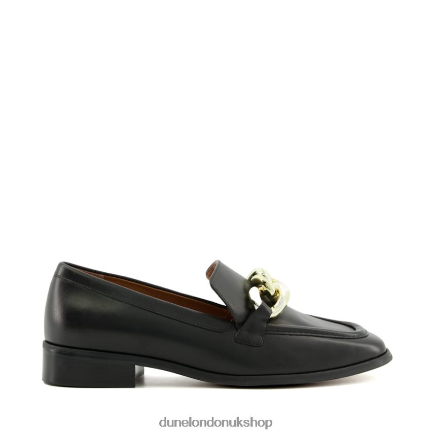 Chain-Trim Loafers Women N4BBPB92 Dune London Glimpse Black