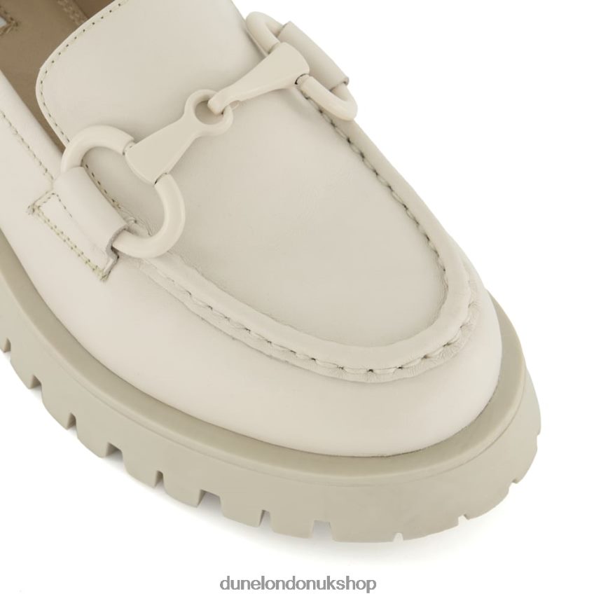 Chunky Snaffle-Trim Loafers Women N4BBPB457 Dune London Gazed Off White