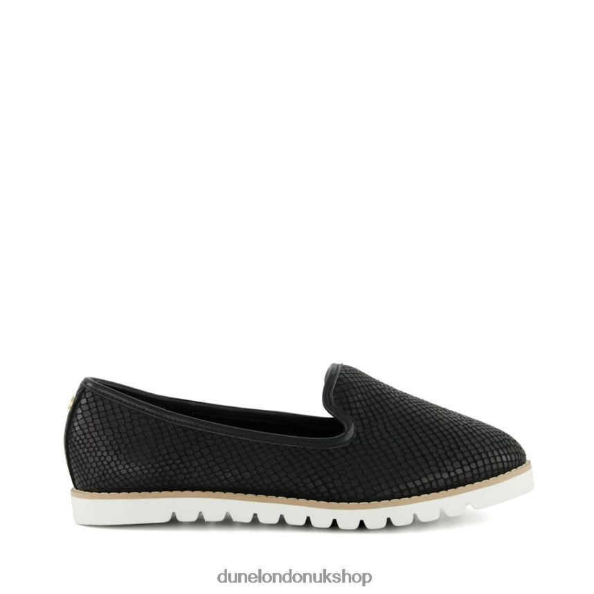 Cleated-Sole Casual Loafers Women N4BBPB121 Dune London Galleoni Black