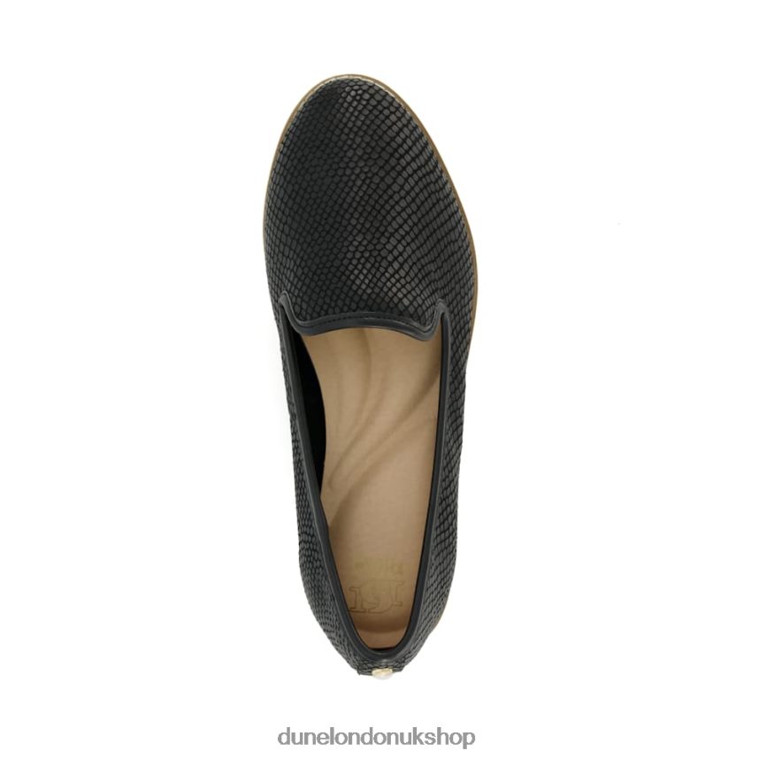 Cleated-Sole Casual Loafers Women N4BBPB121 Dune London Galleoni Black