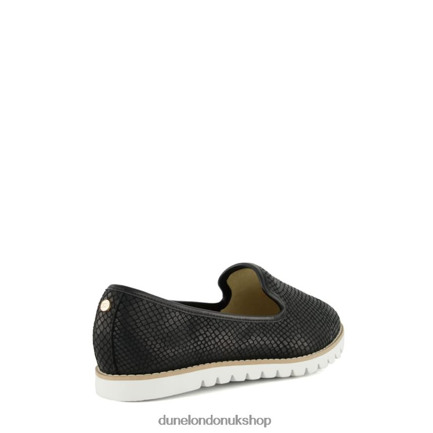 Cleated-Sole Casual Loafers Women N4BBPB121 Dune London Galleoni Black