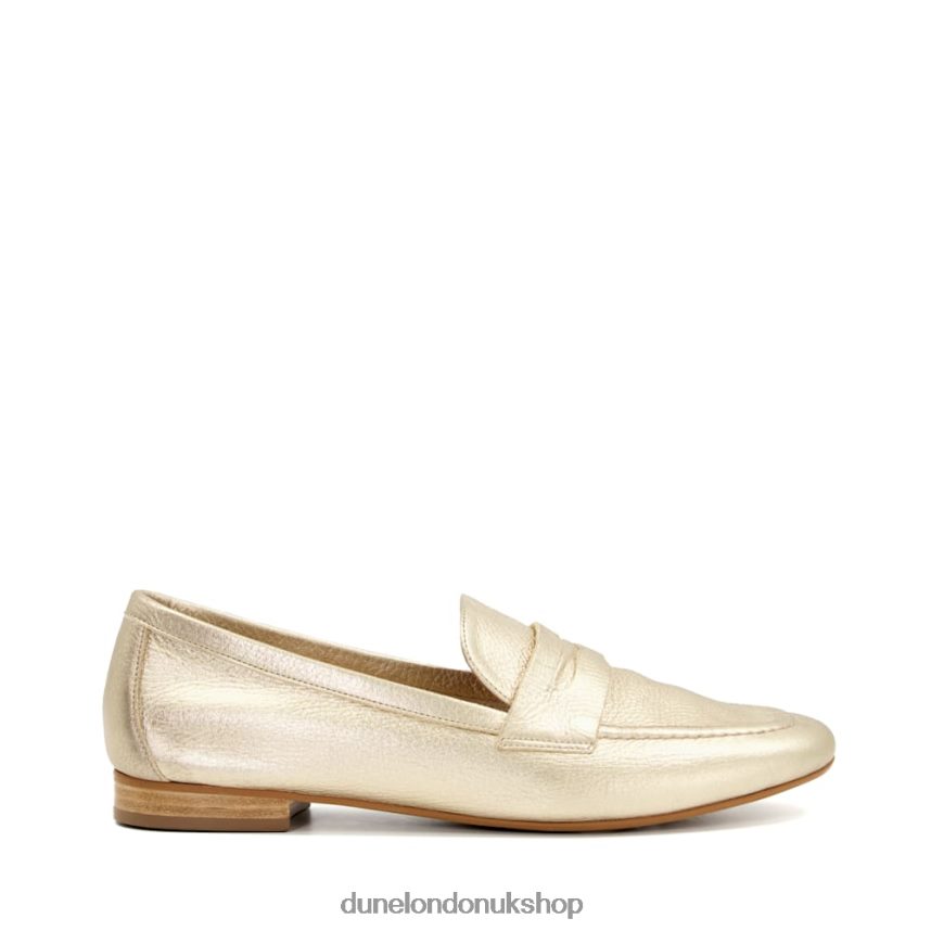 Flat Penny Loafers Women N4BBPB482 Dune London Gianetta Gold