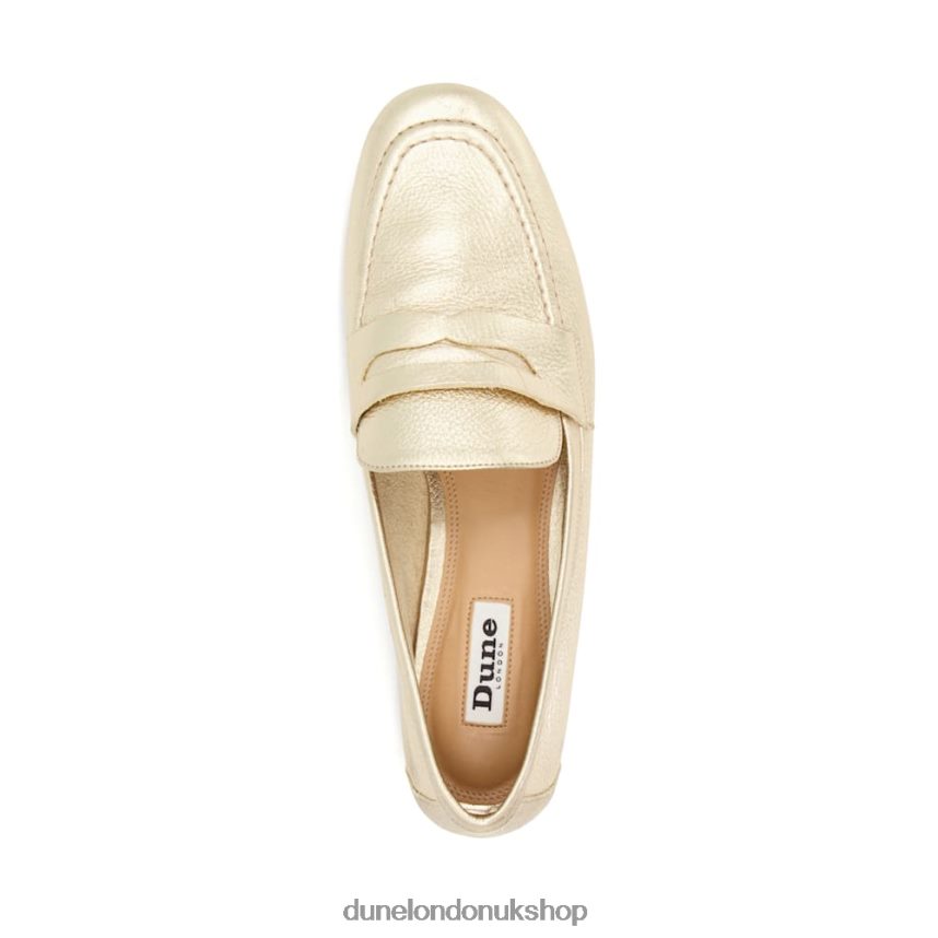 Flat Penny Loafers Women N4BBPB482 Dune London Gianetta Gold