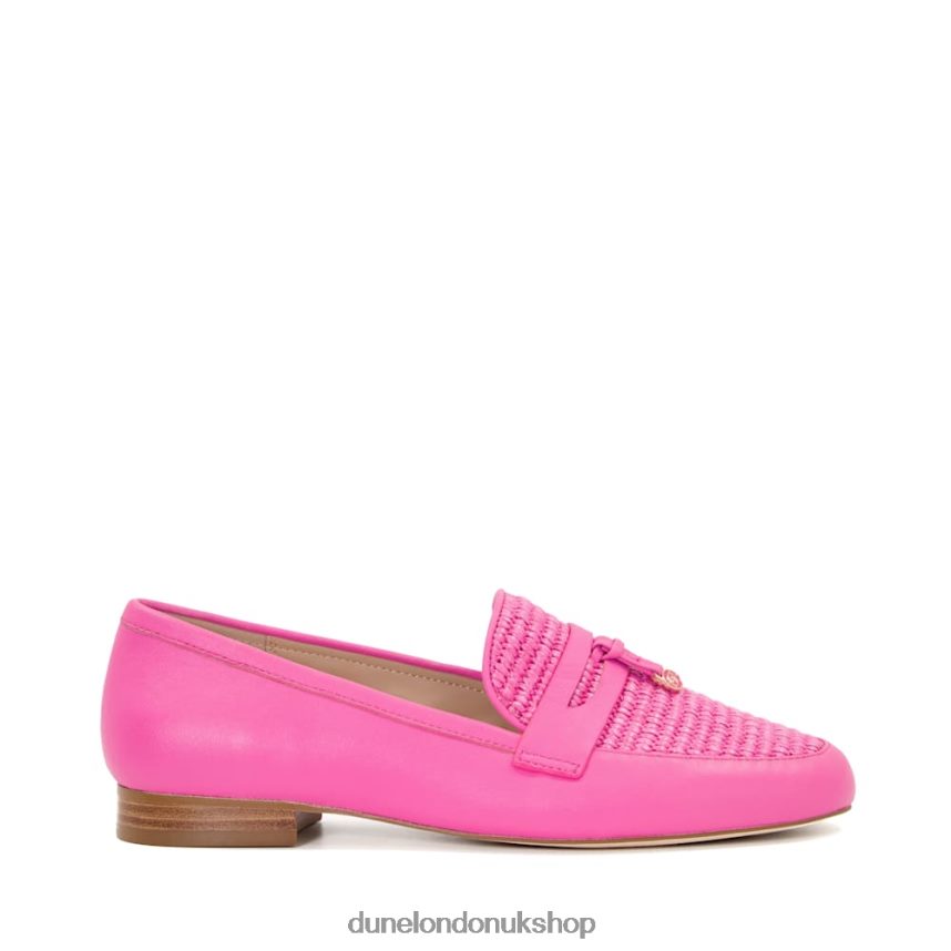 Laser-Cut Penny Loafers Women N4BBPB111 Dune London Gallivant Pink