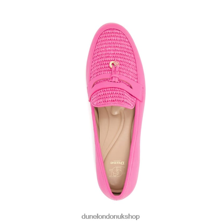 Laser-Cut Penny Loafers Women N4BBPB111 Dune London Gallivant Pink