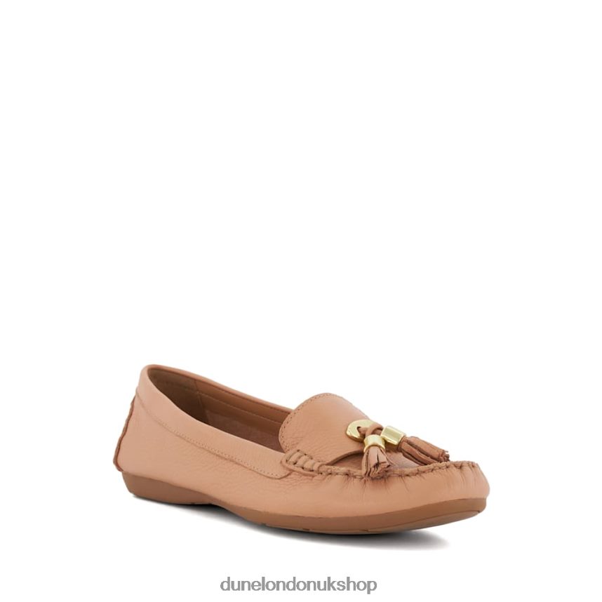 Leather Tassel-Trimmed Loafers Women N4BBPB581 Dune London Garner Tan - Click Image to Close