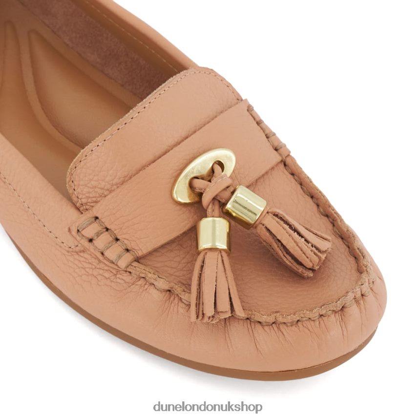 Leather Tassel-Trimmed Loafers Women N4BBPB581 Dune London Garner Tan