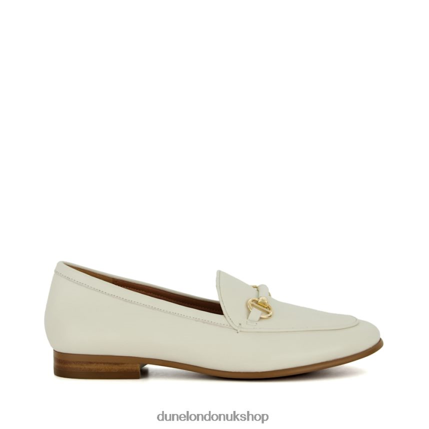 Metal-Trim-Snaffle Loafers Women N4BBPB108 Dune London Grandeur White