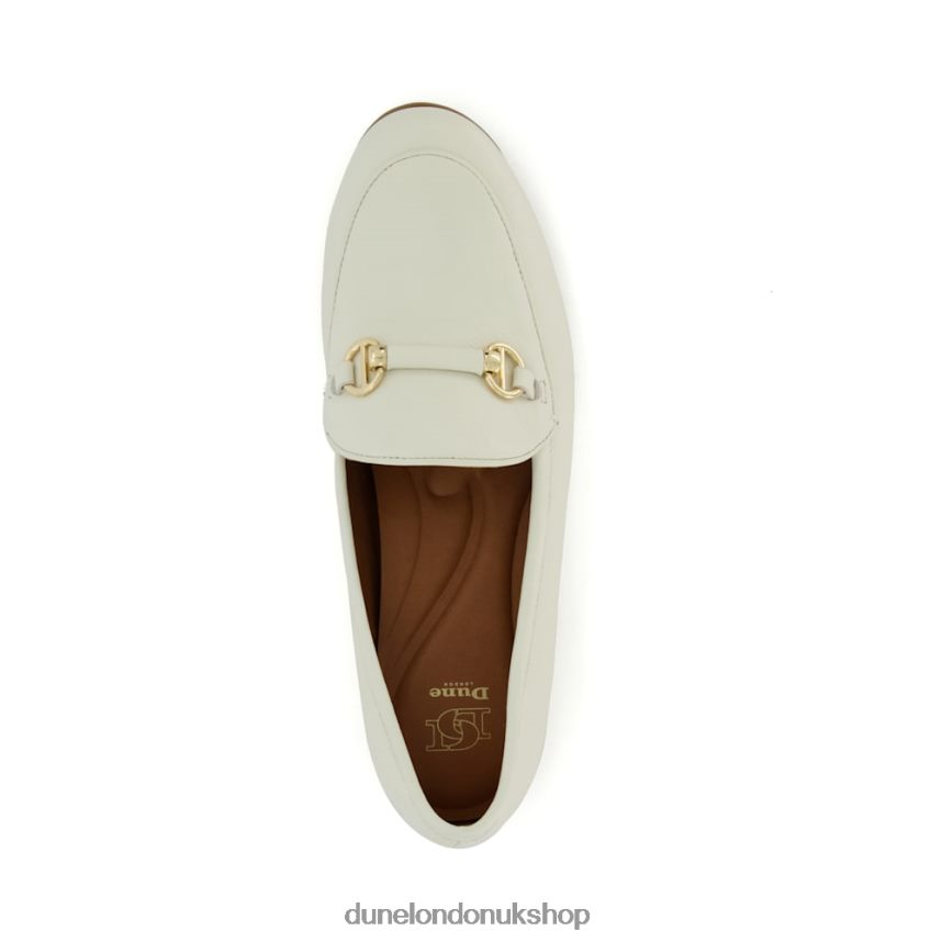 Metal-Trim-Snaffle Loafers Women N4BBPB108 Dune London Grandeur White