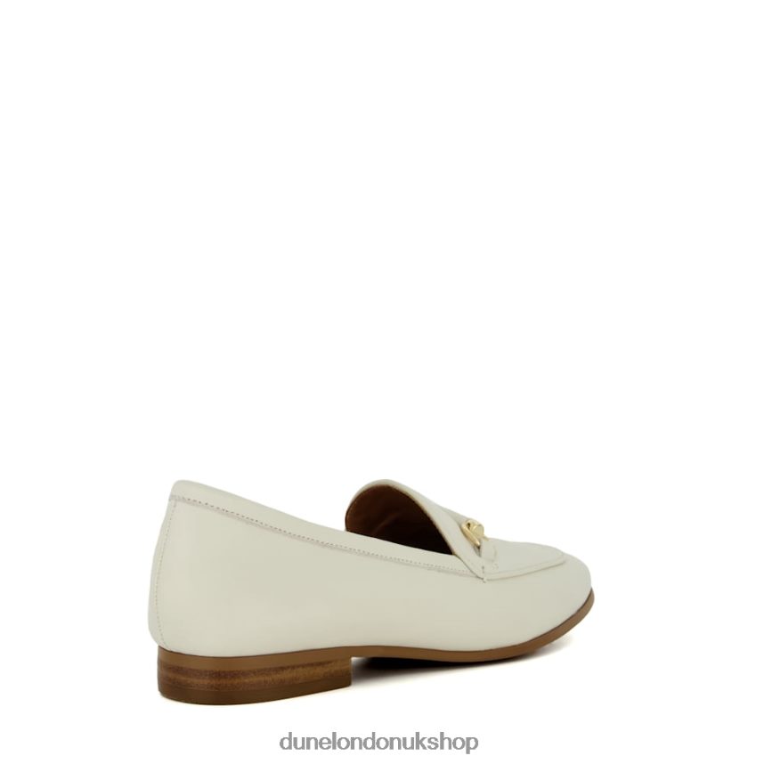 Metal-Trim-Snaffle Loafers Women N4BBPB108 Dune London Grandeur White