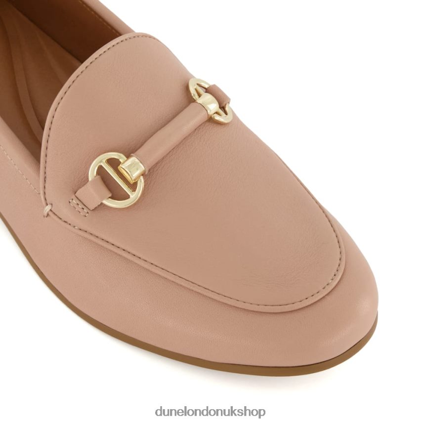 Metal-Trim-Snaffle Loafers Women N4BBPB113 Dune London Grandeur Blush