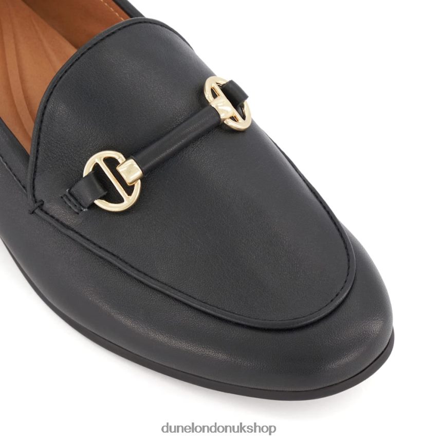 Metal-Trim-Snaffle Loafers Women N4BBPB115 Dune London Grandeur Black