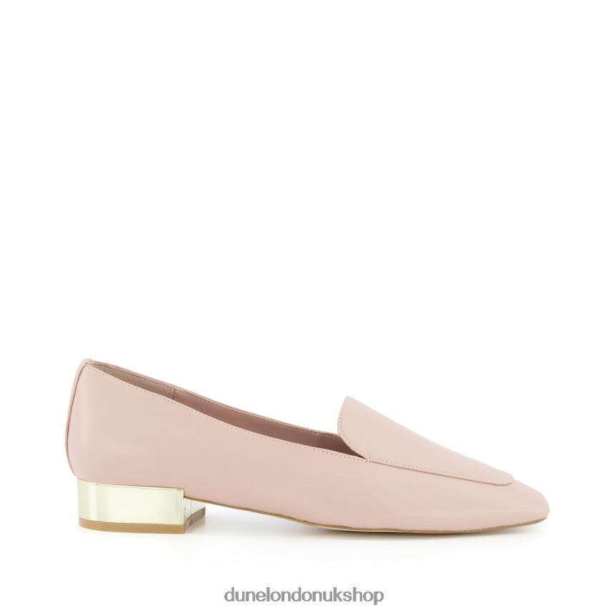 Metallic Heel Loafers Women N4BBPB658 Dune London Gracelins Blush - Click Image to Close