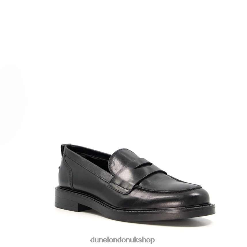 Minimalist Penny Loafers Women N4BBPB324 Dune London Geeno Black