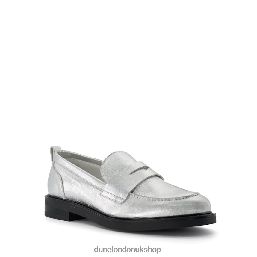 Penny Loafers Women N4BBPB21 Dune London Geeno Silver