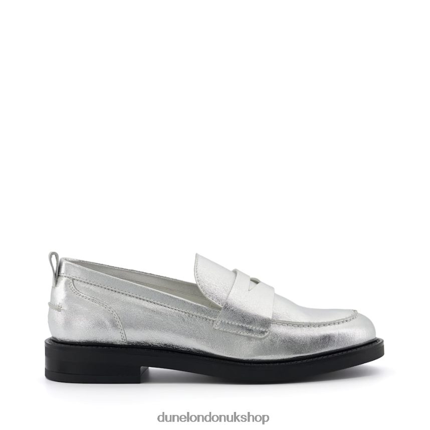 Penny Loafers Women N4BBPB21 Dune London Geeno Silver