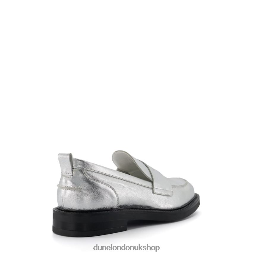 Penny Loafers Women N4BBPB21 Dune London Geeno Silver