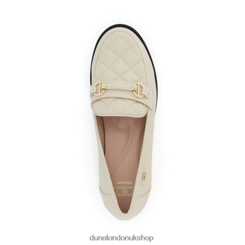 Quilted Snaffle Trim Loafers Women N4BBPB539 Dune London Glynne Cream