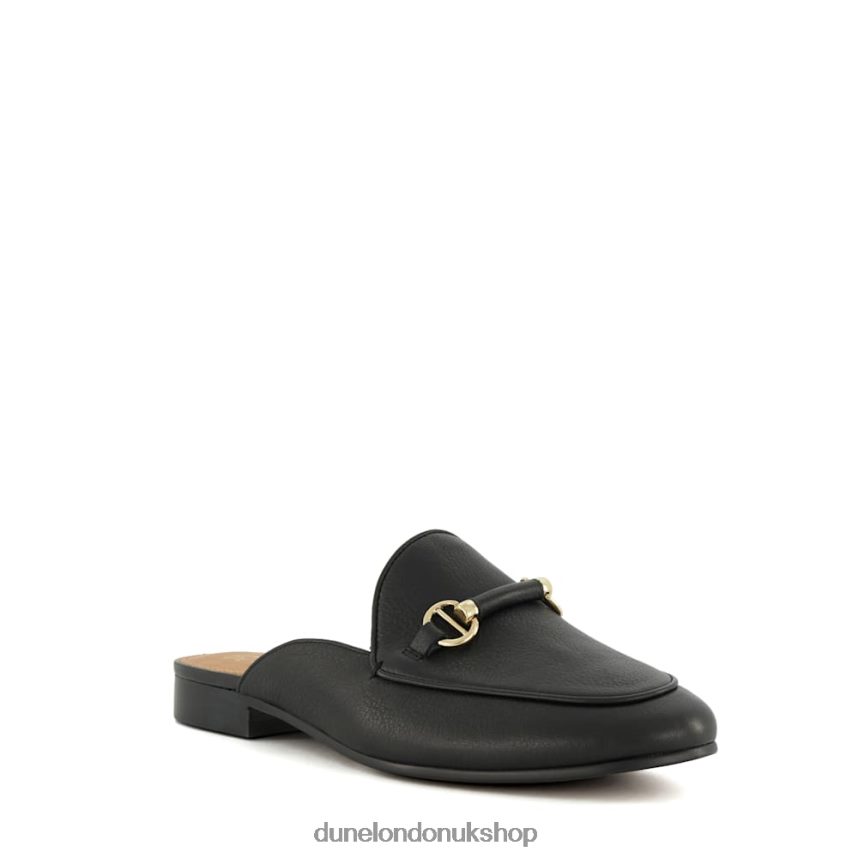 Snaffle-Trim Backless Loafer Women N4BBPB116 Dune London Glowed Black - Click Image to Close