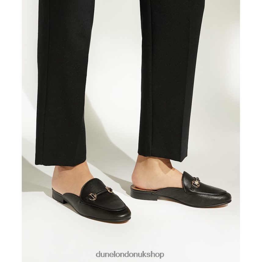 Snaffle-Trim Backless Loafer Women N4BBPB116 Dune London Glowed Black