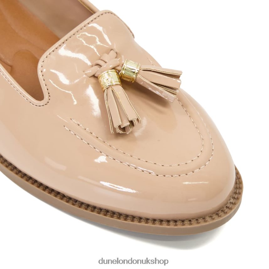 Tassel-Trim Leather Loafers Women N4BBPB130 Dune London Global Blush