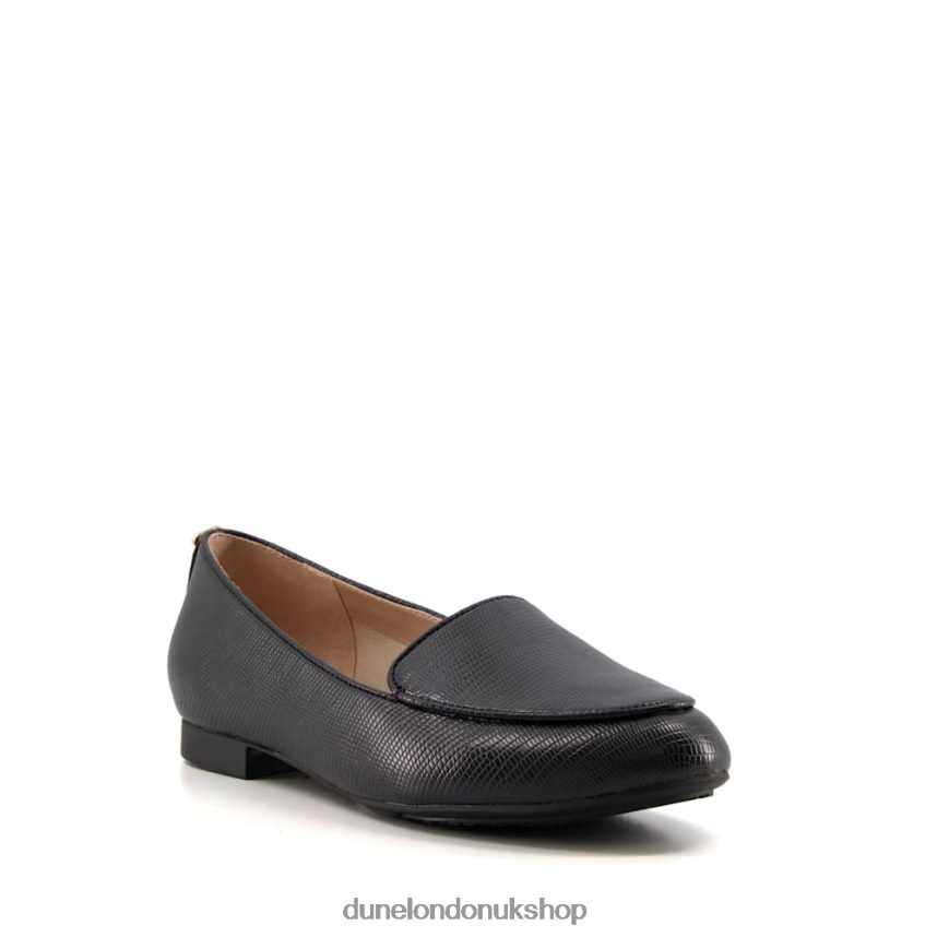 Textured Loafers Women N4BBPB617 Dune London Giovana Black - Click Image to Close