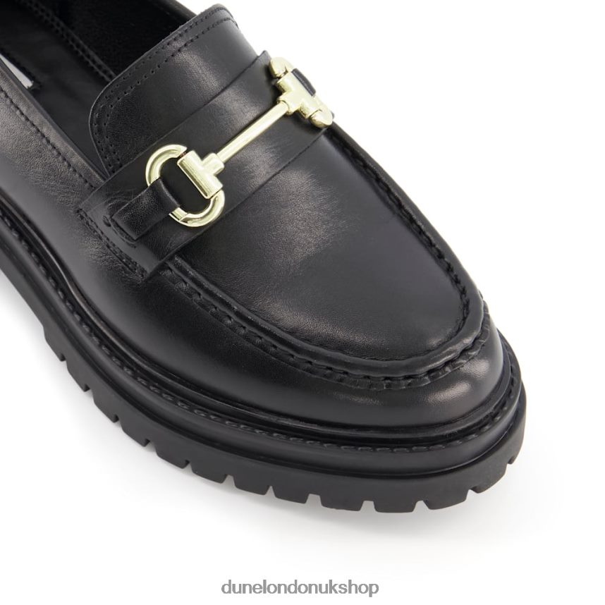 Wide-Fit Chunky Snaffle-Trim Loafers Women N4BBPB156 Dune London Gallagher Black